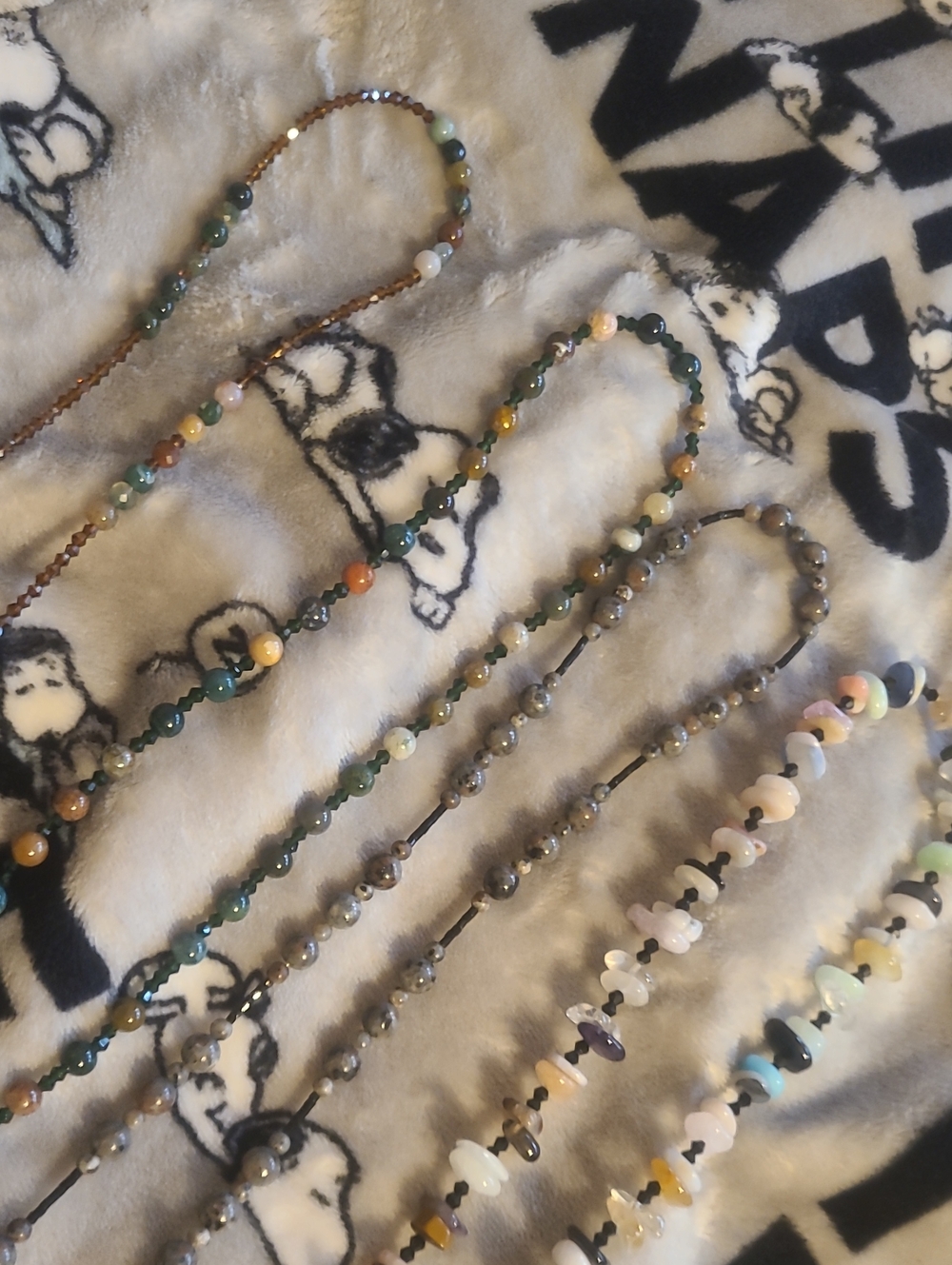 Custom waistbeads w/ different gemstones. Prices vary based on materials used.